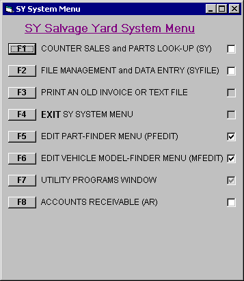 SY System Menu